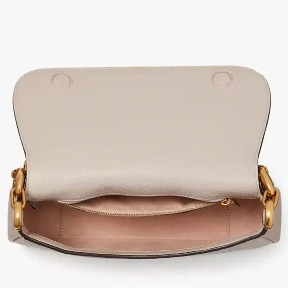 Kate Spade ♠️ Gramercy Racing Stripe Plaid Twill Small Shoulder Baguette Bag​​​ - Picture 5 of 8